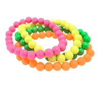 COLORFUL BLING 4/5Pcs Neon Resin Acrylic Chunky Beaded Bracelet Set Hot Pink Yellow Green Bohemian Stackable Stretch Bracelets Retro 80s 90s Y2K Jewelry for Women, Resin, Agate