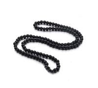 COLORFUL BLING 8MM Natural Wood Bead Necklace Africa Wooden Chain Statement Unisex Chunky Strand Necklaces Hip Hop Jewelry