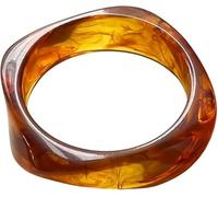 COLORFUL BLING Acylic Resin Bangles Bracelets for Women Chunky Bangles Geometric Irregular Plastic Wristbands, 1, Resin, no gemstone