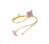 COLORFUL BLING Adjustable Gold Flower Floral Arm Cuff Bracelet Bangle Armband Upper for Women Statement Arm Jewelry Gift, Regular, Metal, no gemstone