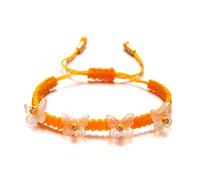 COLORFUL BLING Adjustable Strings Braided Rope Cute Transparent Butterfly Strand Bracelets Lucky Butterfly Friendship Matching Bracelet BFF Gift for Women, adjustable, Resin, no gemstone