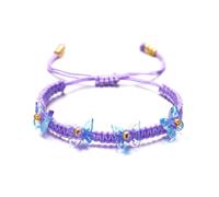 COLORFUL BLING Adjustable Strings Braided Rope Cute Transparent Butterfly Strand Bracelets Lucky Butterfly Friendship Matching Bracelet BFF Gift for Women, adjustable, Resin, no gemstone
