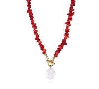 COLORFUL BLING Baroque Pearl Necklace for Women Elegant Irregular Stone Pendant Drop Boho-Chic Jewelry Thoughtfully Curated Gift for Milestones & Celebrations