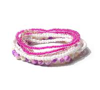 COLORFUL BLING Bohemian Crystal Beaded Bracelets Set Multilayer Stackable Bracelets Boho Charms Stretch Bracelet Handmade Multicolor Crystal Beaded Bangles Strand Bracelet Set, Resin, zircon gemstone