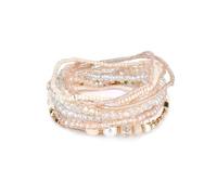 COLORFUL BLING Bohemian Crystal Beaded Stretch Bracelet Set for Women Boho Multilayer Imitation Pearl Seed Stackable Bracelet Holiday Jewelry Birthday Gift, Regular, Resin, no gemstone