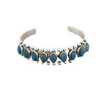 COLORFUL BLING Bohemian Turquoise Engraved Cuff Bracelet Natural Stone Adjustable Wrap Bangle Western Style Gemstone Boho Jewelry for Women, 6 inches, Metal Stone, stone