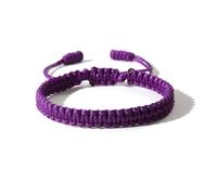 COLORFUL BLING Braided Rope String Bracelet for Women Adjustable Boho Handmade Tibetan Lucky String Bracelet Inspirational Protection Jewellery Gift for Women Men Friend Couple,Purple
