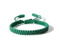 COLORFUL BLING Braided Rope String Bracelet for Women Adjustable Boho Handmade Tibetan Lucky String Bracelet Inspirational Protection Jewellery Gift for Women Men Friend Couple,Green