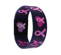 COLORFUL BLING Breast Cancer Awareness Bracelets Pink Ribbon Hope Faith Wristbands Adjustable Inspirational Bracelets for Women Supplies Favors Pink Party, 1, Resin, no gemstone