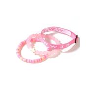 COLORFUL BLING Christian Wristband WWJD Bracelets Set for Men Women Adjustable Clay Heishi Vinyl Disc Natural Stone Beads Stretch Bracelet Faith Religious Baptism Confirmation Jewelry Gifts, Regular