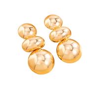 COLORFUL BLING Chunky Ball Gold Earrings for Women Large Dangle Drop Earrings Bold Round Stylish Jewelry Gift for Women,Gold