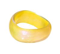 COLORFUL BLING Chunky Glitter Resin Bangle Bracelet for Women - Irregular Wavy Wide Acrylic Statement Cuff, Retro Y2K Summer Fashion Jewelry for Party & Daily Wear, S, Resin, no gemstone