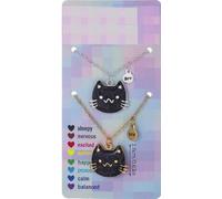 COLORFUL BLING Cute Butterfly Cat Turtle Color Changing Mood Necklace Set for Women Emotion Feeling Temperature Sensing Animals Pendant Necklace with Card Couple Friendship Jewelry Gifts, Metal, Agate