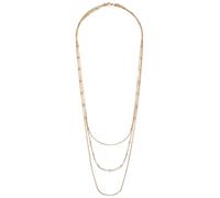COLORFUL BLING Dainty Gold Chain Beads Statement Necklace Multi-Strand Waterfall Strand Long Chains Strand Necklace for Women Girls Jewelry, Metal, alloy