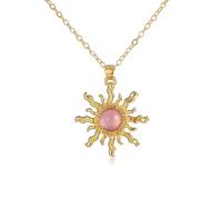 COLORFUL BLING Dainty Sun Choker Necklace for Women Girls Sunflower with Multicolor Crystal Pendant Minimalist Jewelry, Crystal, Crystal