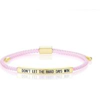 COLORFUL BLING Dont Let The Hard Days Win Handmade Braided Adjustable Inspirational Bracelets Stainless Steel Tube Bracelet Inspirational Gifts, 1, Resin, no gemstone
