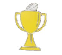 COLORFUL BLING Enamel Rugby Anerican Football Broochs Badge Heart-Shaped Sport Balls Lapel Pins Cartoon Game Day Cup Backpack Hat Decors Souvenir for Sport Lover Fans, enamel Metal, agate