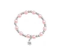 COLORFUL BLING Flower Bracelet with Gift Card Dainty Wedding Proposal & Bridesmaid Gifts for Wedding Party,Pink