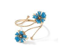 COLORFUL BLING Flower Butterfly Upper Arm Cuff Bracelet Boho Armlet Bangle Armband Summer Beach Holiday Jewelry Gift for Women, Regular, Metal, no gemstone