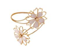 COLORFUL BLING Flower Butterfly Upper Arm Cuff Bracelet Boho Armlet Bangle Armband Summer Beach Holiday Jewelry Gift for Women, Regular, Metal, no gemstone