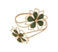 COLORFUL BLING Flower Butterfly Upper Arm Cuff Bracelet Boho Armlet Bangle Armband Summer Beach Holiday Jewelry Gift for Women, Regular, Metal, no gemstone