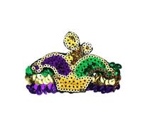 COLORFUL BLING Glitter Sequins Mardi Gras Bracelet St. Patrick’s Day Irish Bracelet Wristband for Women Carnival Parade Festival Party Favor Gifts Jewelry, 3.35 inches, synthetic-fiber, sequins