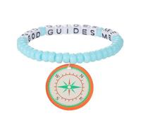 COLORFUL BLING God Guides Me Compass Beaded Stretch Bracelet, Inspirational Christian Letter Bead Bracelet, Religious Faith Jewelry Gift for Women, S, Acrylic, no gemstone