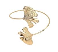COLORFUL BLING Gold arm cuff Upper arm Flower arm bangle Turquoise bracelet Open Adjustable Beach bracelets for women arm jewelry for Summer Vacation Gift for her, XL, Metal, no gemstone
