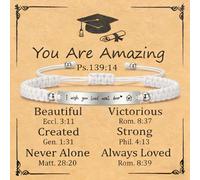 COLORFUL BLING Graduation Bracelets for Men Women I Wish You Lived Next Door Adjustable Rope Bracelets You Are Amazing Graduation Gift for Him Her