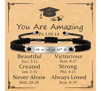 COLORFUL BLING Graduation Bracelets for Men Women I Wish You Lived Next Door Adjustable Rope Bracelets You Are Amazing Graduation Gift for Him Her