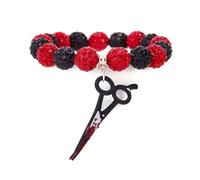COLORFUL BLING Halloween Funky Spooky Bracelet Bloody Knife Axe Scissors Charm Bracelet Creepy Halloween Cosplay Costume Jewelry Gift, S, Metal, no gemstone