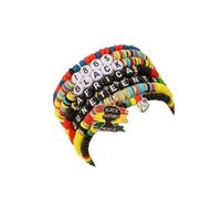 COLORFUL BLING Holiday Heishi Surfer Bracelet Set for Women Men Juneteenth Beaded Stretch Bracelet Black History African Vinyl Disc Clay Stackable Charm Bracelets Boho Summer Beach Jewelry, 11 cm