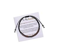 COLORFUL BLING I Love You Morse Code Wrap Rope Beaded Bracelet to My Son Daughter Grandson Granddaughter Birthday Anniversary Christmas Jewelry Inspirational Beaded Adjustable, Stone Wood rope