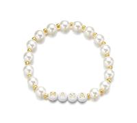 COLORFUL BLING Imitation Pearl Brass Bead Mom Mama Stretch Adjustable Strand Bracelets With Meaningful Card Inspirational Mother’s Day Love, One Size, bead Zinc, no gemstone