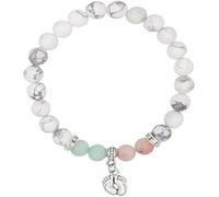 COLORFUL BLING Inspirational Religious Bracelet Guardian Angel Charm Bracelets/Sympathy Gift for Loss of Loved One/Sympathy Gift Amethyst Bead Bracelet/with Angle Wings Jewelry Gifts for Women, 1