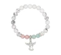 COLORFUL BLING Inspirational Religious Bracelet Guardian Angel Charm Bracelets/Sympathy Gift for Loss of Loved One/Sympathy Gift Amethyst Bead Bracelet/with Angle Wings Jewelry Gifts for Women, 1