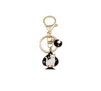 COLORFUL BLING Lovely Cat Keychain Keyring Funny Playing Card Heart Club Kitten Keyring Kitty Cat Moon Diamond Spade Bag Car Key Decorations for Women Girls-Spade