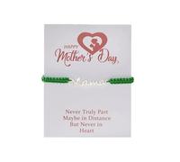 COLORFUL BLING MAMA Rope Braided Beads Adjustable Strand Bracelets With Meaningful Card Inspirational Mother’s Day Love, One Size, Cotton Zinc, no gemstone