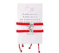 COLORFUL BLING Matching Mutual Attraction Couple Bracelets Long Distance His and Hers Adjustable Braided 8 Infinity Love Heart Friendship Bracelet Jewelry, 60-85mm(2.36”-3.35”), Metal, alloy