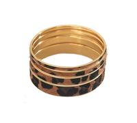 COLORFUL BLING Metal Punk Leopard Print Bangle Bracelet for Women Wide Chunky Gold Stackable Wrapped Open Cuff Bracelets Wristband Statement Jewelry, metal, alloy