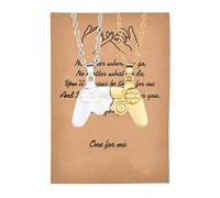 COLORFUL BLING Mutual Attraction Game Controller Necklace for Couples Console handle Pendant Best Friend Friendship Matching Necklaces Set with Meaningful Card BFF Jewelry, Stainless Steel, No