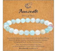 COLORFUL BLING Natural Crystal Bracelets for Women 8mm Bead Anxiety Bracelet for Positive Energy Healing Tigers eye Stone Jewelry Gift for Women Men Friend