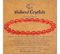 COLORFUL BLING Natural Crystal Bracelets for Women 8mm Bead Anxiety Bracelet for Positive Energy Healing Tigers eye Stone Jewelry Gift for Women Men Friend