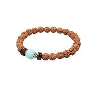 COLORFUL BLING Natural Stone Tibetan Mala Rudraksha Seeds Bracelet for Meditation Beads Prayer Charm Wrist Bracelets Buddha Prayer Yoga Mediation Jewelry, wood rudraksha, rudraksha