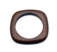 COLORFUL BLING Natural Wooden Chunky Wide Bangle Handmade Ethnic Carved Flower Statement Wrap Bracelet Wristband Women Vintage Wood Jewelry square
