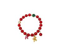 COLORFUL BLING New Year of Horse Bracelet Adjustable Red Bead Horse Bracelet New Year Chinese Zodiac Lucky Protect Amulet Jewelry Gift for Women Men, Metal, no gemstone
