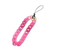 COLORFUL BLING Phone Charm Aesthetics Thick Rope Hook Wrist Bracelet Strap Metal Acrylic Mobile Phone Chain Loss-Proof Rope, Metal, metal