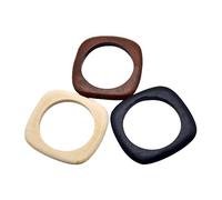 COLORFUL BLING Round DIY Natural Wooden Large Bangles Handmade Ethnic Wood Cuff Bracelet Vintage Simple Round Natural Wooden Chunky Bracelet Jewelry for Women, Wood