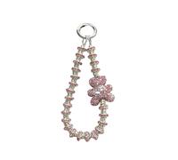 COLORFUL BLING Shiny Rhinestone Bear Bow Wrist Lanyard Keychain Charm Crystal Bow Bear Accessories for Handbag Backpack Purse, Pink, S