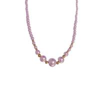 COLORFUL BLING Simple 1920s Simulated Pearl Choker Necklace Vintage Beaded Strands Necklace Prom Party Bar for Women Bridal Wedding Gifts, beads, beads